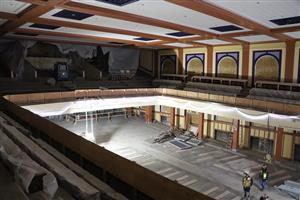 Interior demolition continues in the auditorium